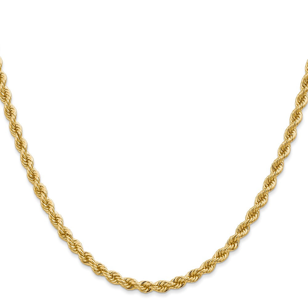 14k Yellow Gold 3.65 mm Regular Rope with Lobster Clasp Chain