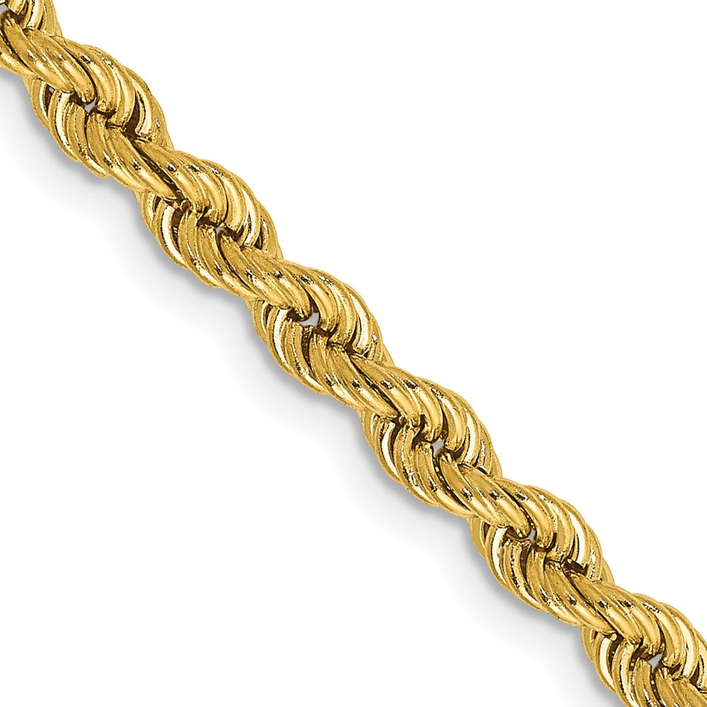 14k Yellow Gold 3.65 mm Regular Rope with Lobster Clasp Chain