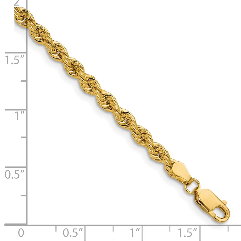 14k Yellow Gold 3.8 mm Regular Rope Bracelet (7.78 grams)