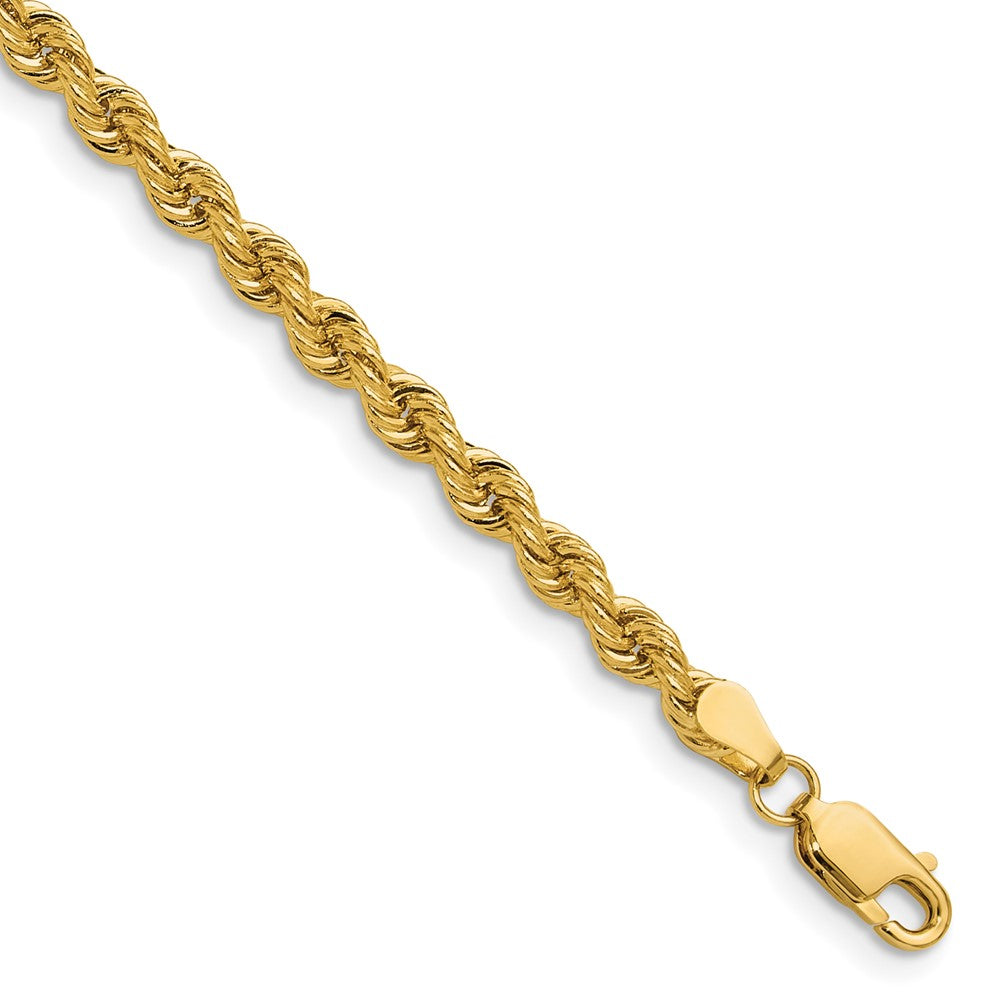 14k Yellow Gold 3.8 mm Regular Rope Bracelet (7.78 grams)