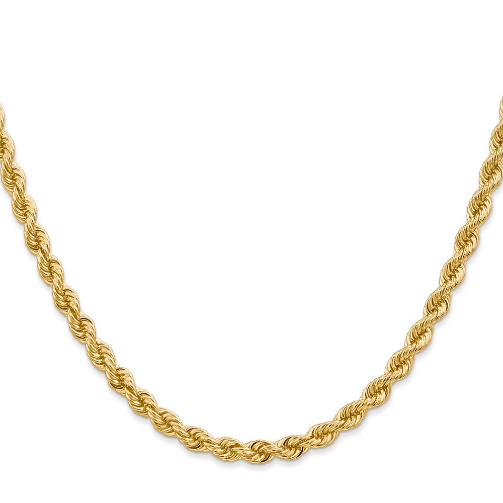 14k Yellow Gold 4 mm Regular Rope with Lobster Clasp Chain