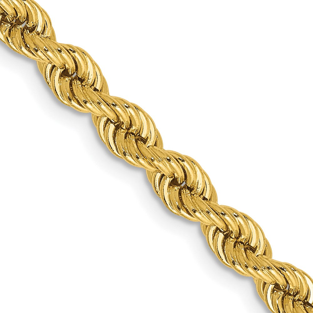 14k Yellow Gold 4 mm Regular Rope with Lobster Clasp Chain