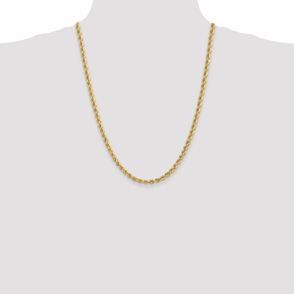 14k Yellow Gold 5 mm Regular Rope with Lobster Clasp Chain (33 grams)