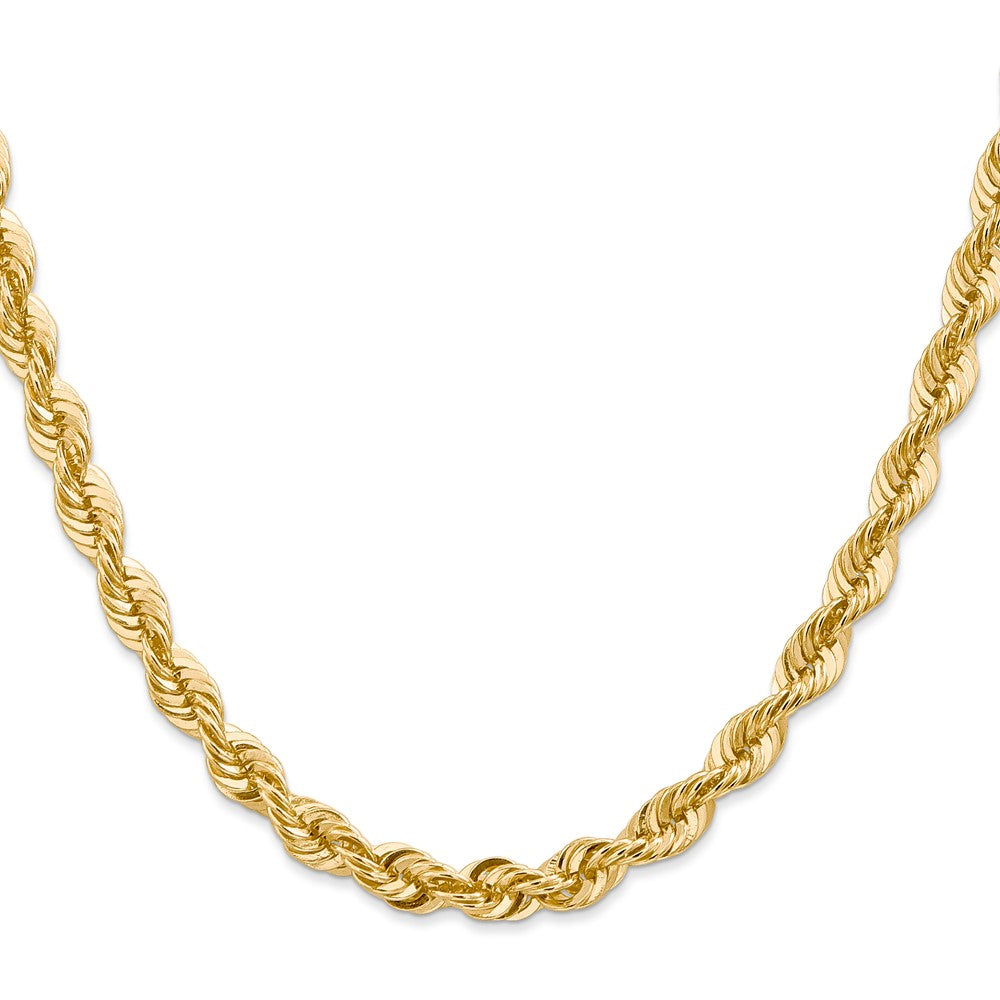 14k Yellow Gold 6 mm Regular Rope with Lobster Clasp Chain