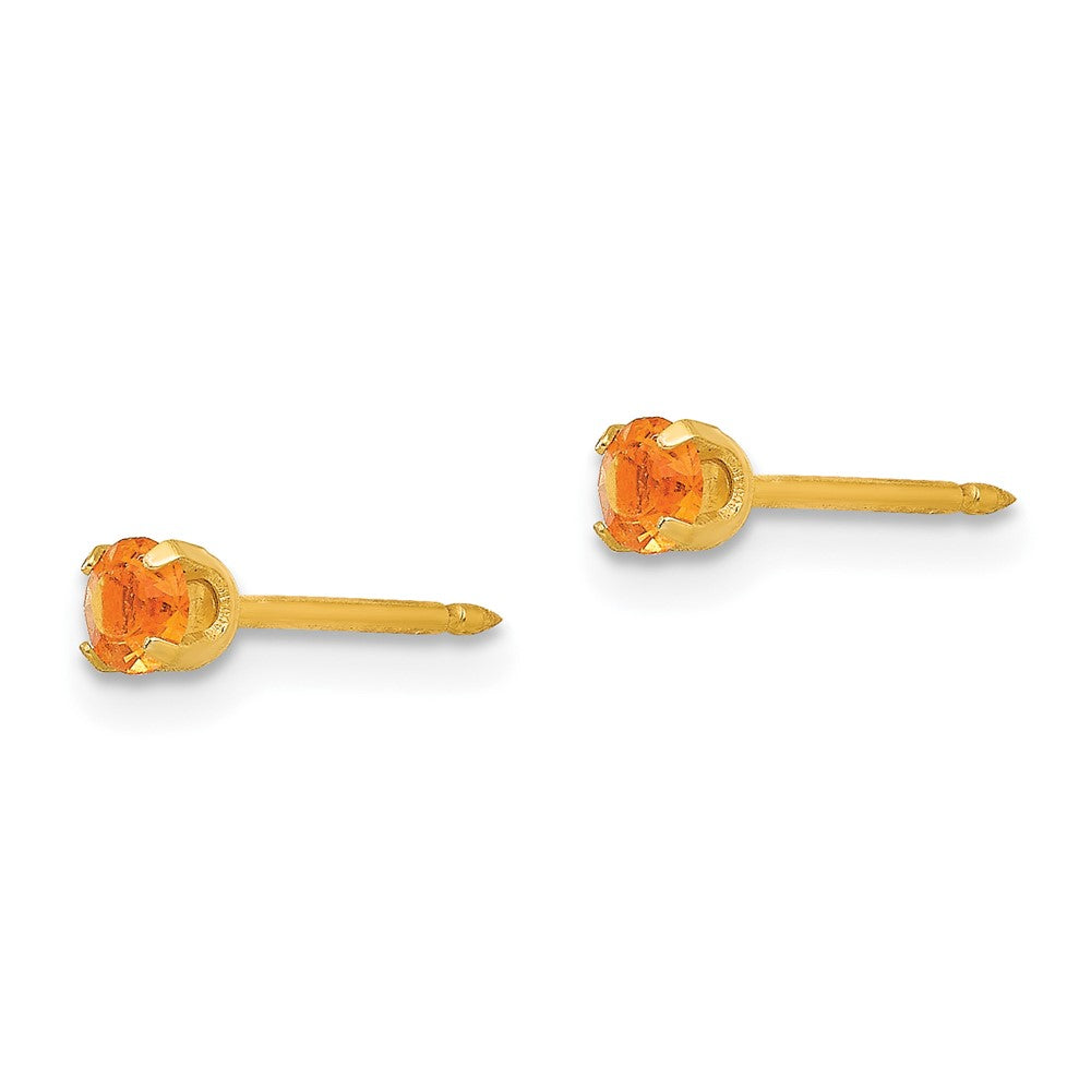 November Crystal Birthstone Post Earrings