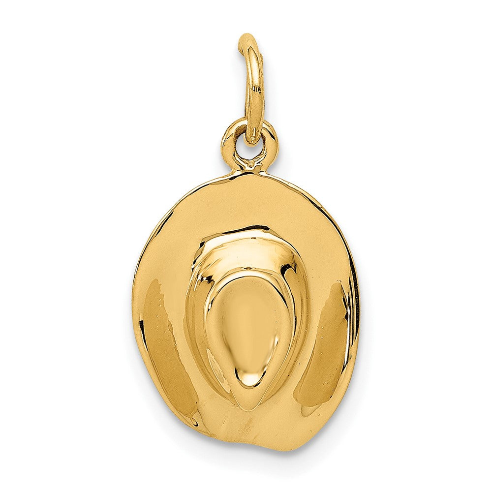 10k Yellow Gold 11 mm Hat Charm (1.64 grams)