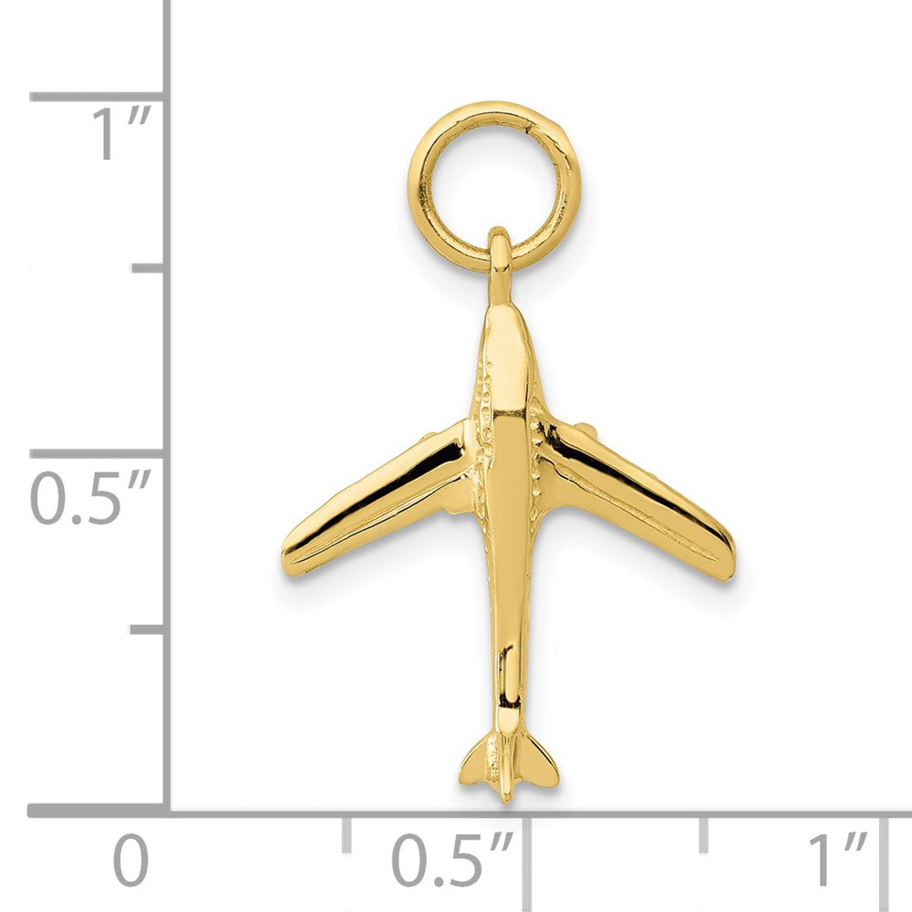 10k Yellow Gold 16 mm Jet Charm (0.79 grams)