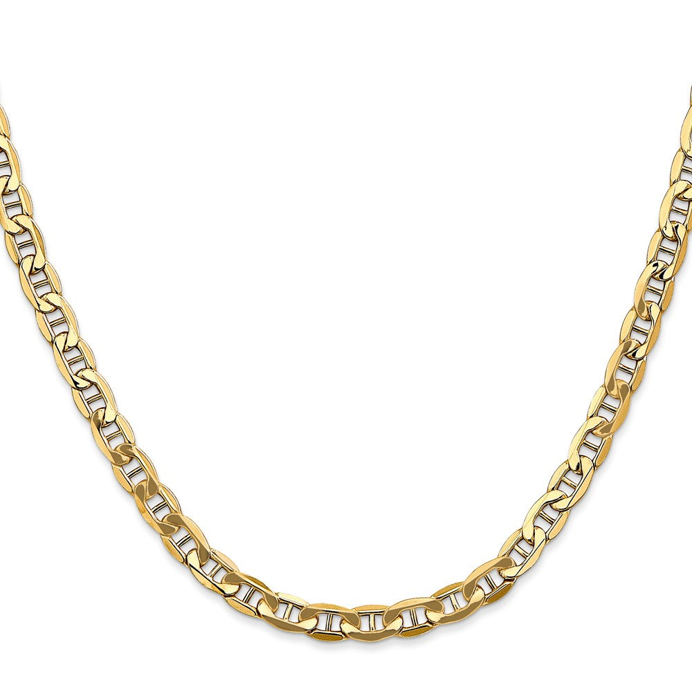 10k Yellow Gold 4.75 mm Semi-Solid Anchor Chain