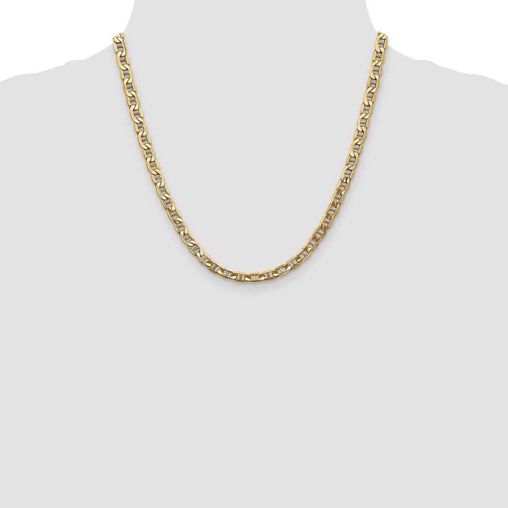 10k Yellow Gold 5.5 mm Semi-Solid Anchor Chain