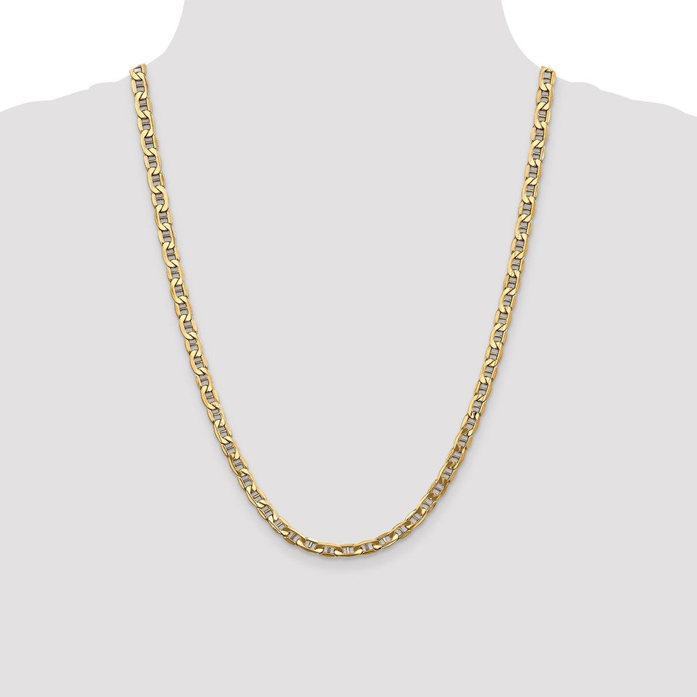 10k Yellow Gold 5.5 mm Semi-Solid Anchor Chain