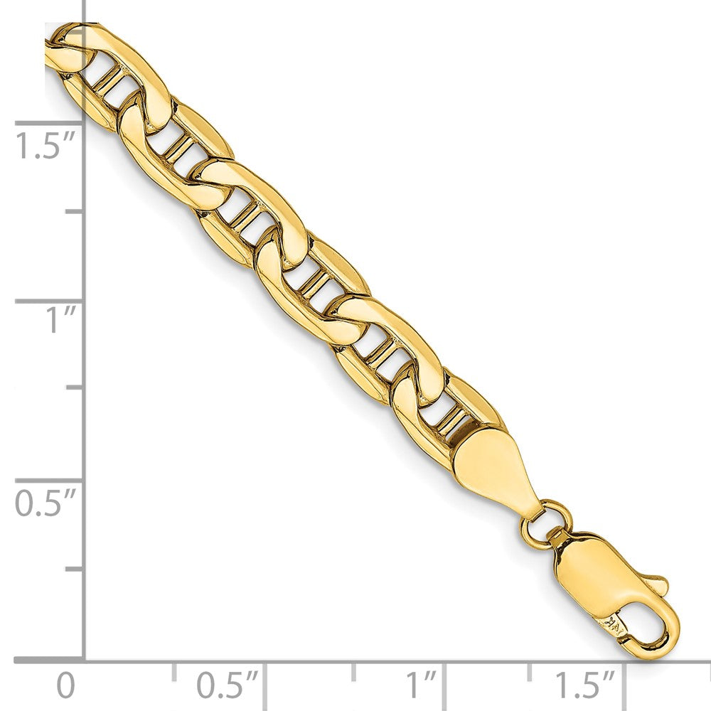 10k Yellow Gold 5.5 mm Semi-Solid Anchor Bracelet (4.31 grams)