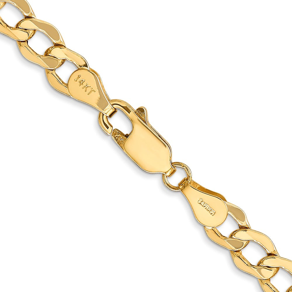 10k Yellow Gold 5.25 mm Semi-Solid Curb Link Chain (5.9 grams)