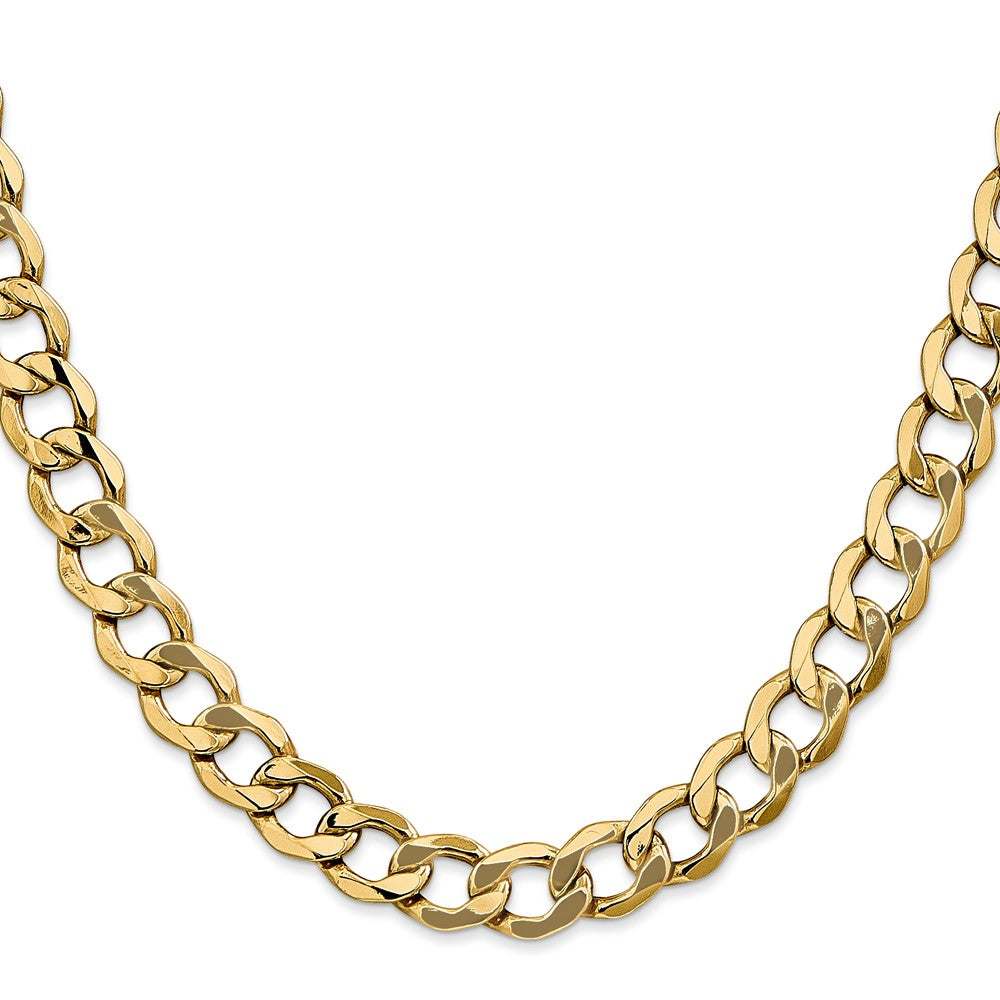 10k Yellow Gold 9 mm Semi-Solid Curb Chain (20.61 grams)