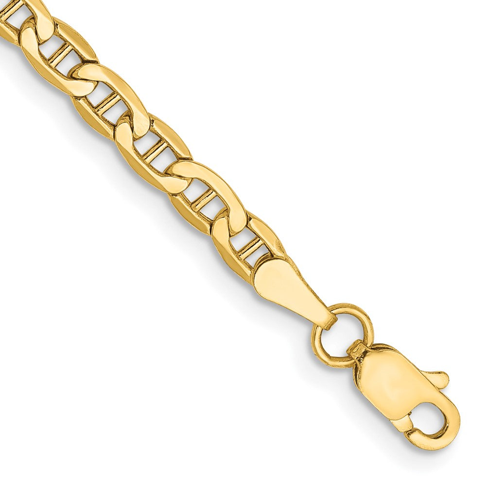 10k Yellow Gold 3.2 mm Semi-Solid Anchor Bracelet (1.66 grams)