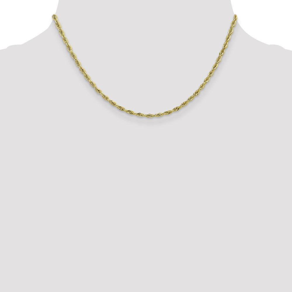 10k Yellow Gold 2.8 mm Semi-Solid Rope Chain