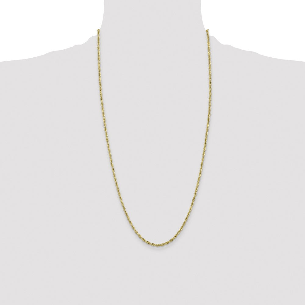 10k Yellow Gold 2.8 mm Semi-Solid Rope Chain