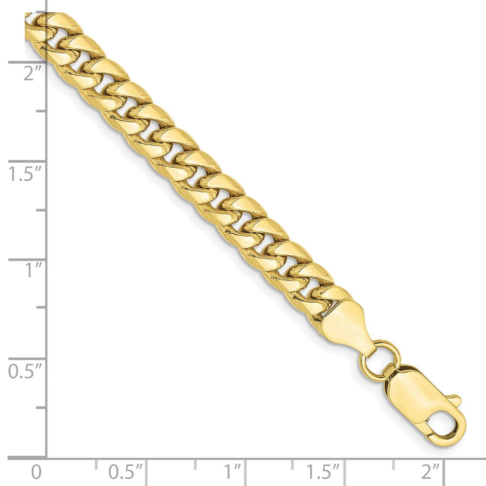 10k Yellow Gold 6 mm Semi-Solid Miami Cuban Bracelet (6.4 grams)