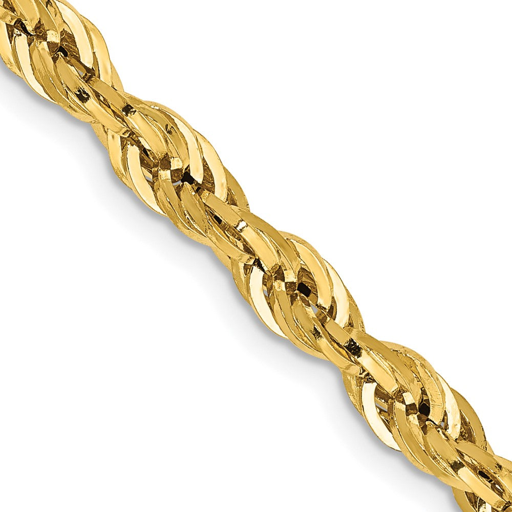 10k Yellow Gold 4.25 mm Semi-Solid Rope Chain