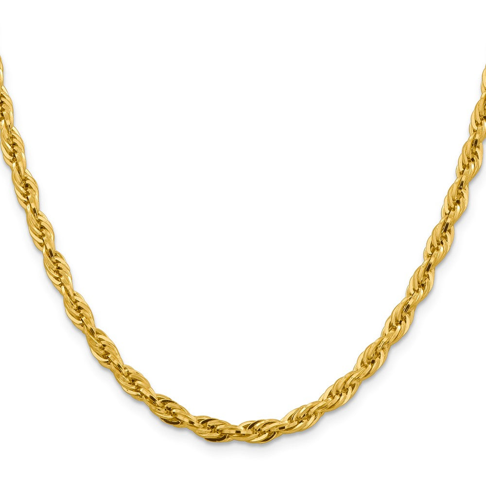 10k Yellow Gold 4.75 mm Semi-Solid Rope Chain