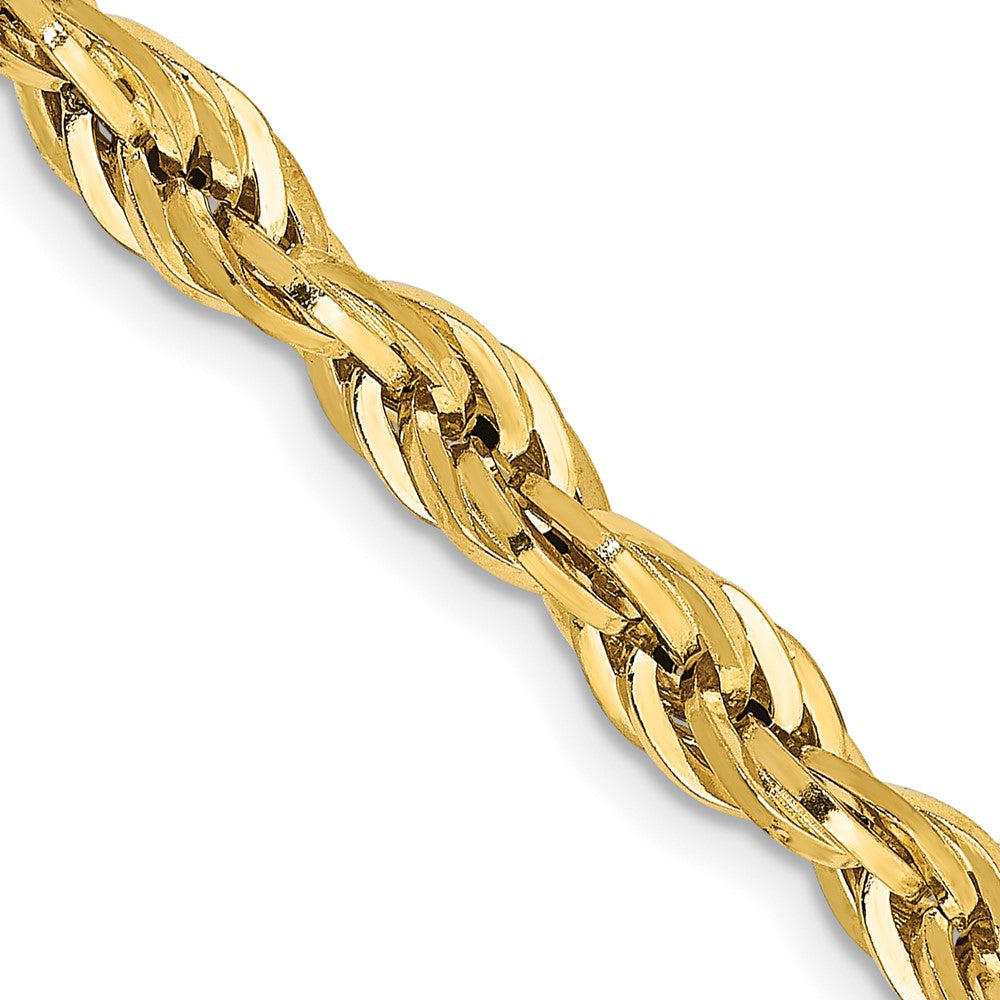 10k Yellow Gold 4.75 mm Semi-Solid Rope Chain