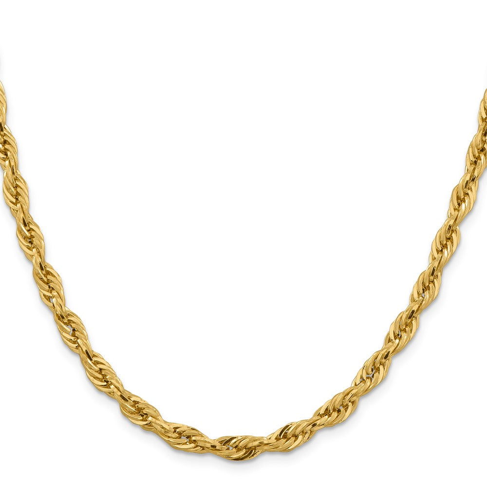 10k Yellow Gold 5.4 mm Semi-Solid Rope Chain