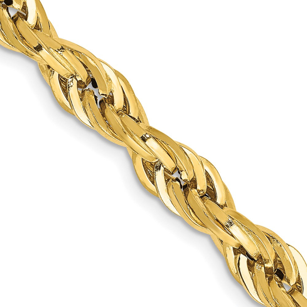 10k Yellow Gold 5.4 mm Semi-Solid Rope Chain