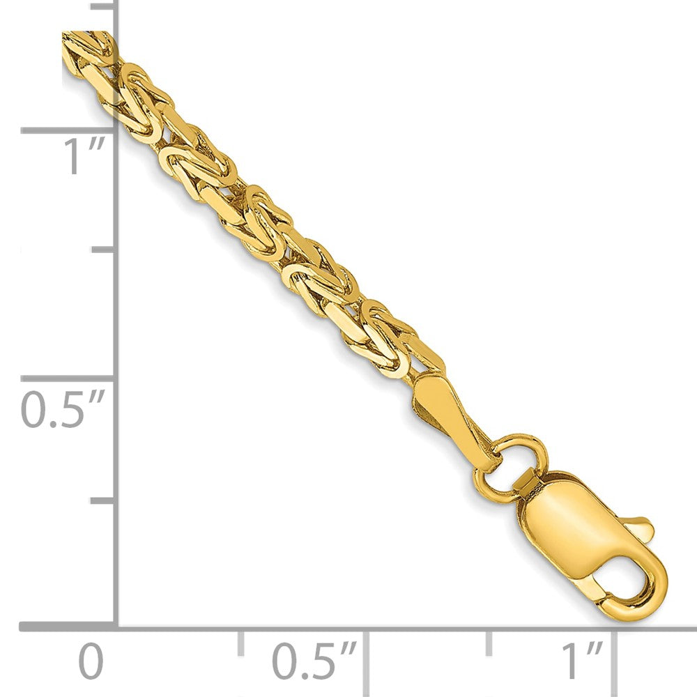 10k Yellow Gold 2 mm Byzantine Bracelet (4.72 grams)