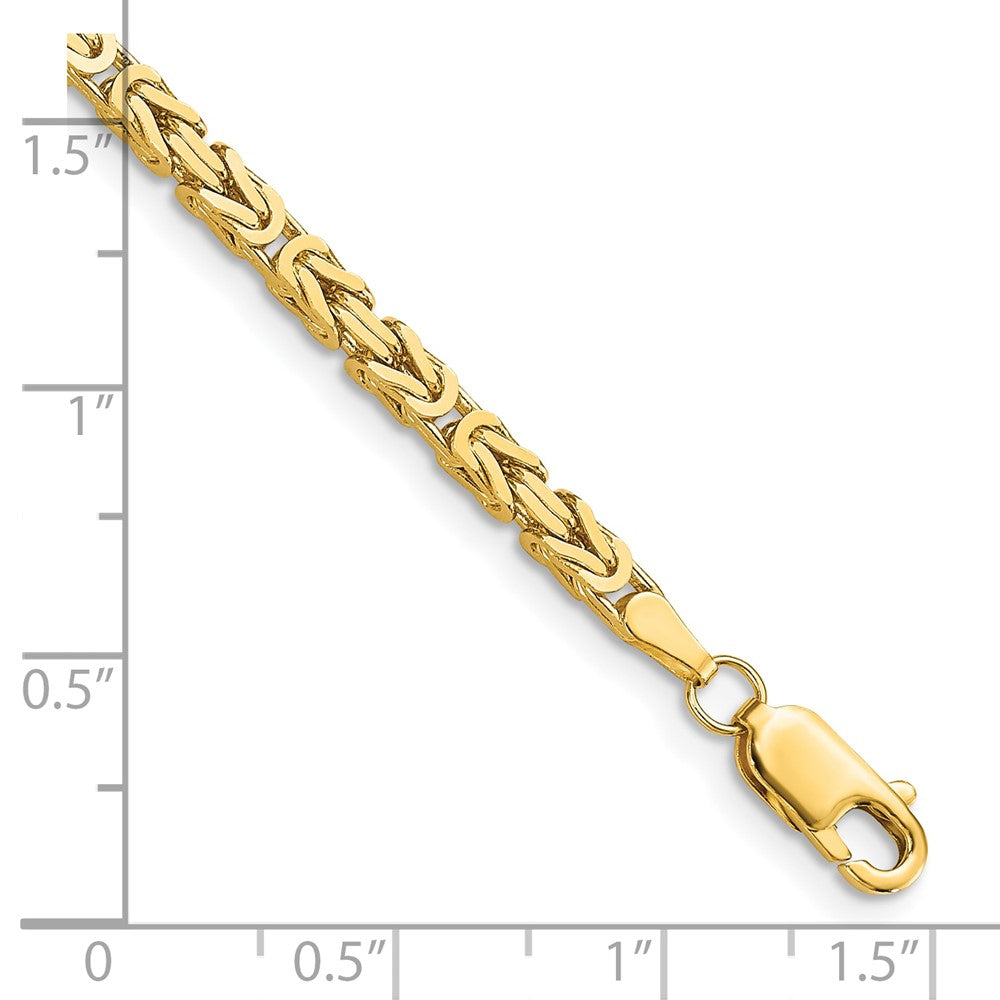 10k Yellow Gold 2.5 mm Byzantine Bracelet (10.3 grams)