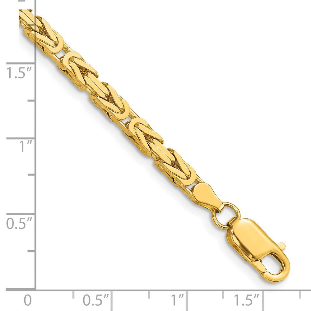 10k Yellow Gold 3.25 mm Byzantine Bracelet (12.46 grams)