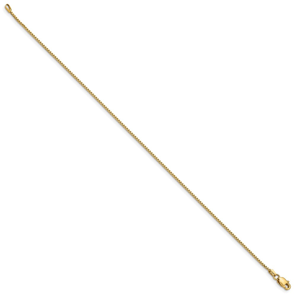 10k Yellow Gold 0.95 mm Box Chain Anklet (1.47 grams)