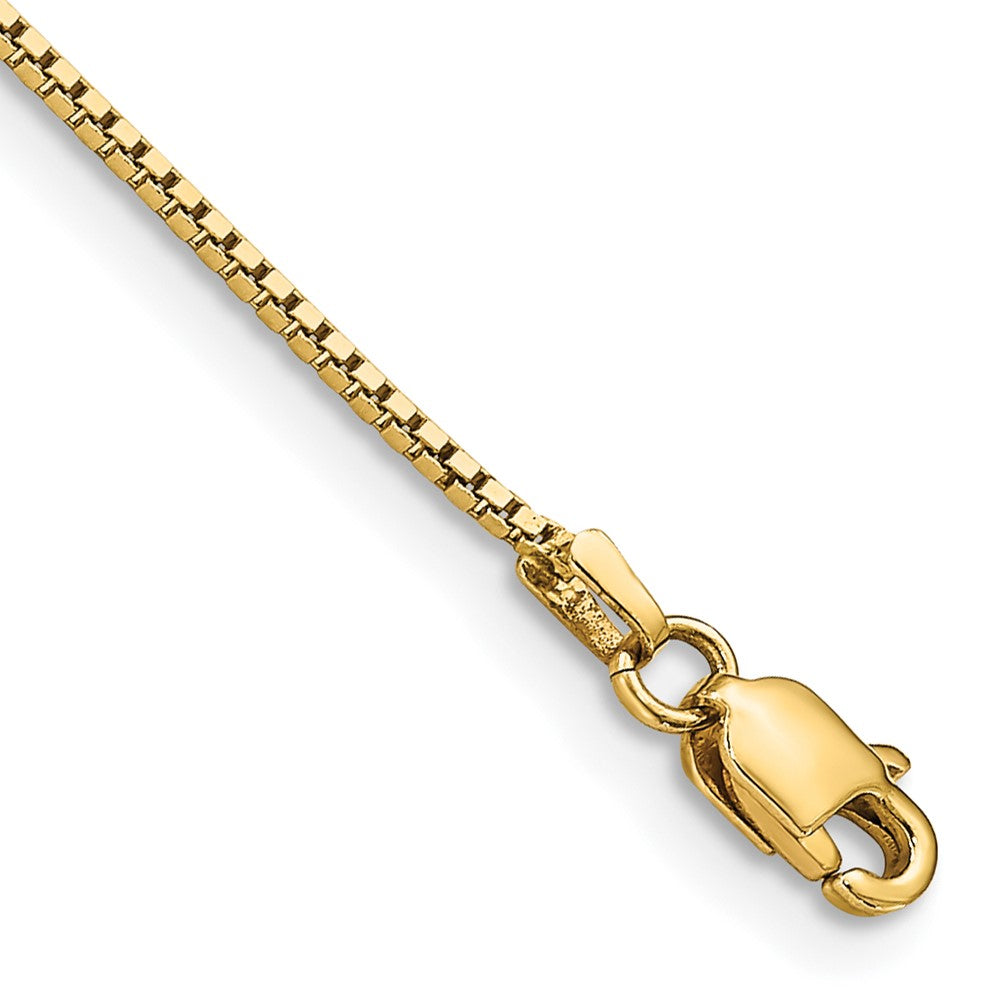 10k Yellow Gold 0.95 mm Box Chain Anklet (1.47 grams)