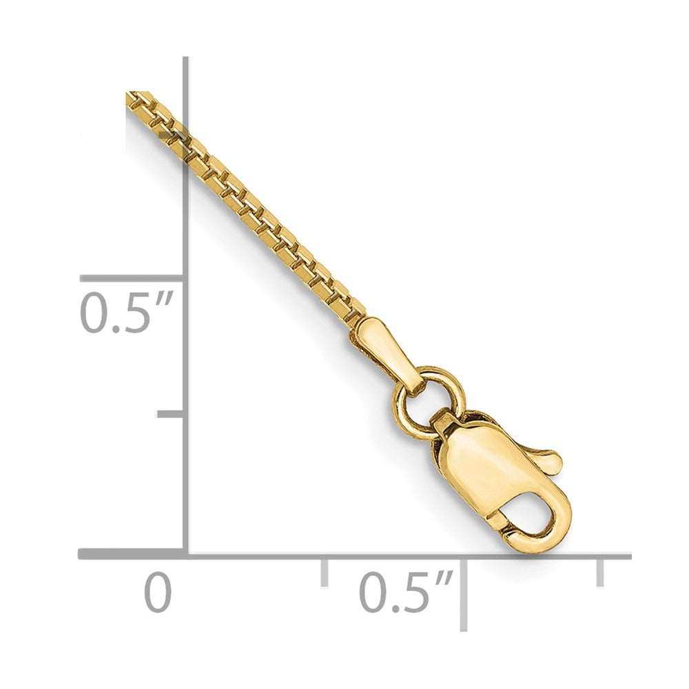 10k Yellow Gold 1 mm Box Bracelet (1.25 grams)