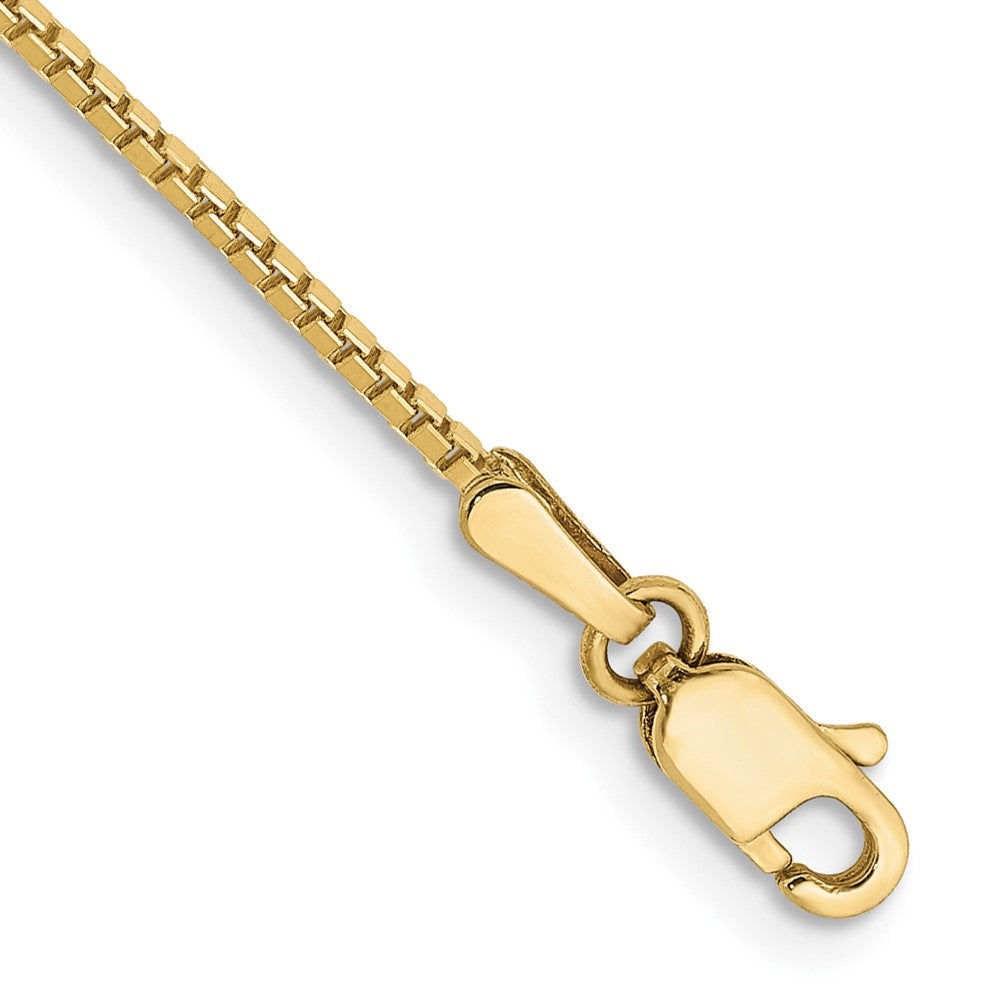 10k Yellow Gold 1.1 mm Box Chain Anklet (1.98 grams)