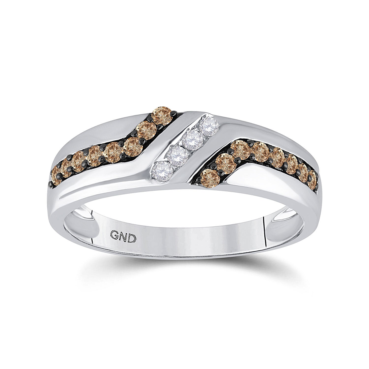 Men's chocolate diamond wedding on sale bands