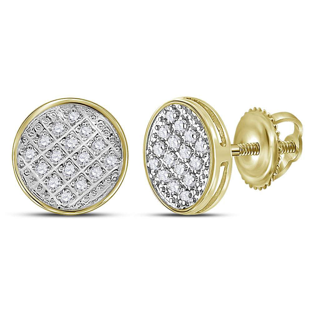 Men's circle hot sale diamond earrings