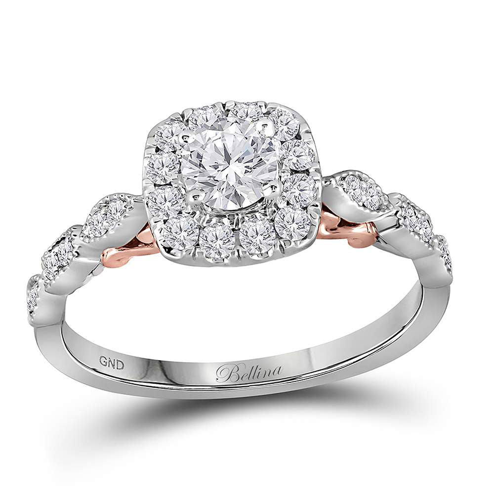 Gold Solitaire Bridal Wedding Engagement Ring 3/4 Cttw Round Natural Diamond Womens
