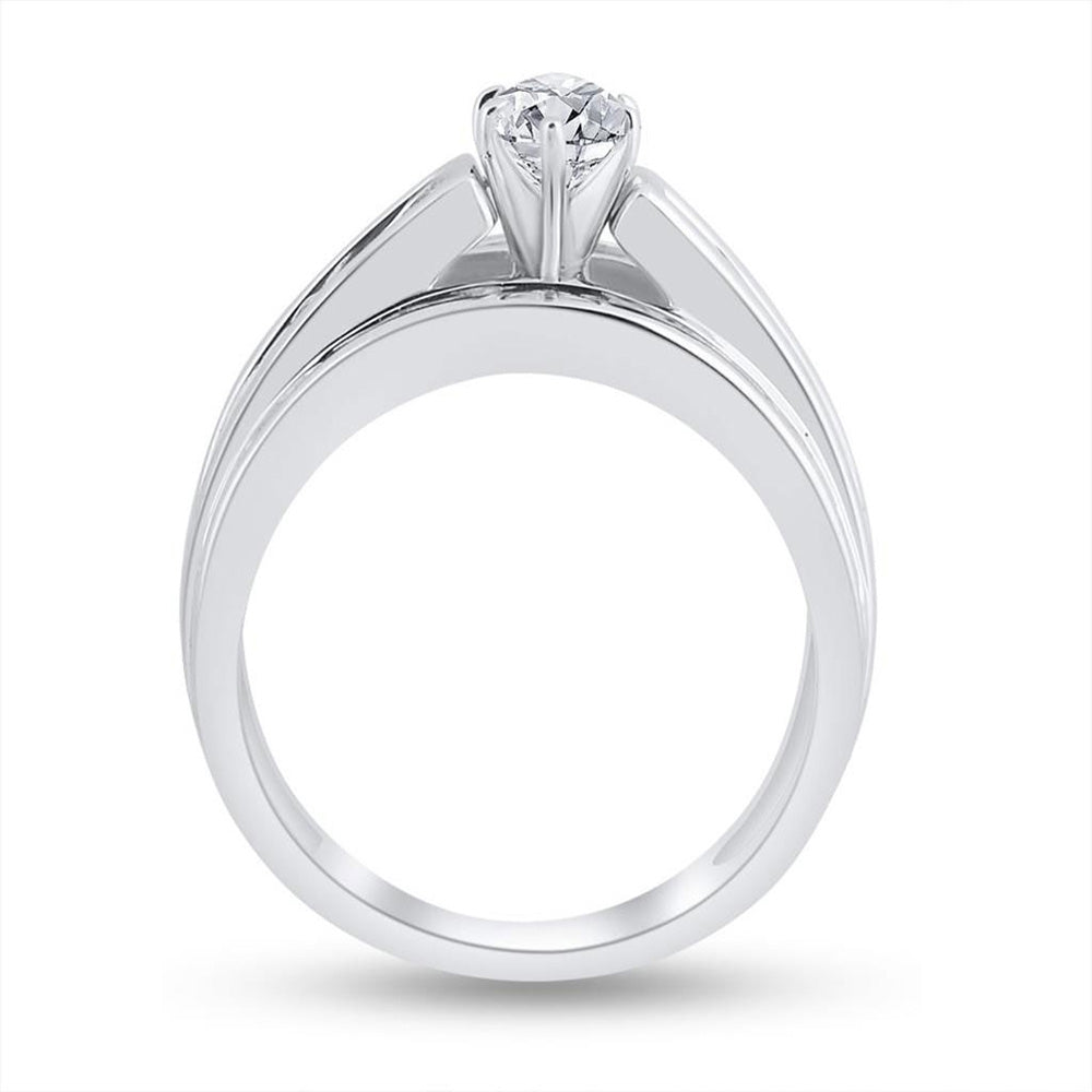 14kt White Gold Marquise Diamond Solitaire Bridal Wedding Engagement Ring 2 Cttw